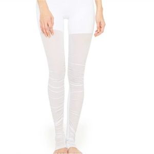 Alo goddess white mesh leggings
